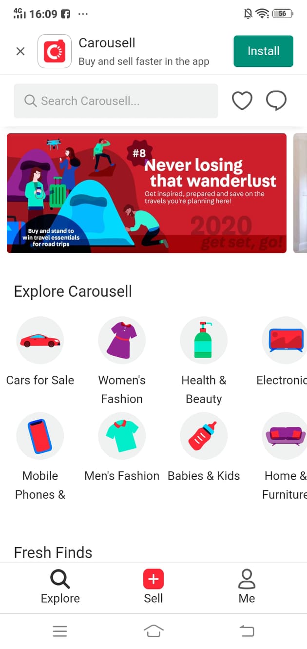 Carousell Website