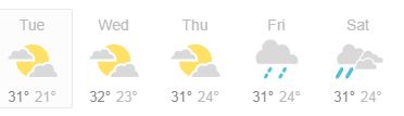 5 day forecast